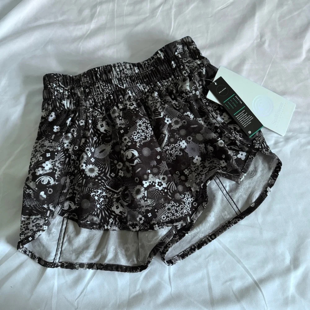 🆕🖤 Lululemon Seawheeze 2017 Tracker Short - Counter Culture White Black